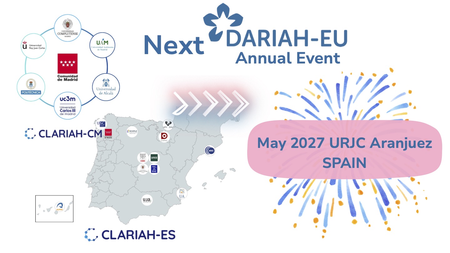 The CLARIAH-CM Node will host the next DARIAH ANNUAL EVENT